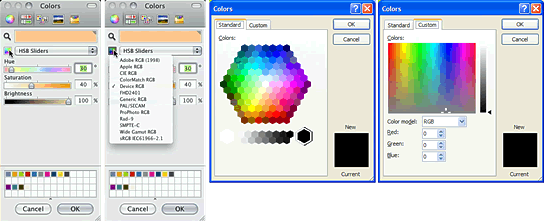 FMPro Mac Color Picker, MS Office Color Picker