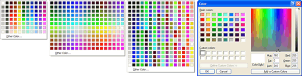 Windows Pallets and Color Picker